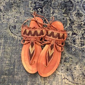 Lucky Brand ‘Alibaster’ Ankle-Wrap Sandals